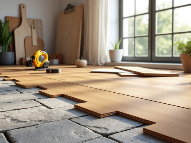 Peut-on poser un parquet flottant sur des dalles en pierre irrégulières ?
