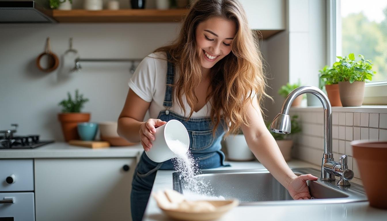 découvrez l'astuce de plombier simple et efficace pour déboucher un évier rapidement grâce au bicarbonate de soude, une solution naturelle et économique.