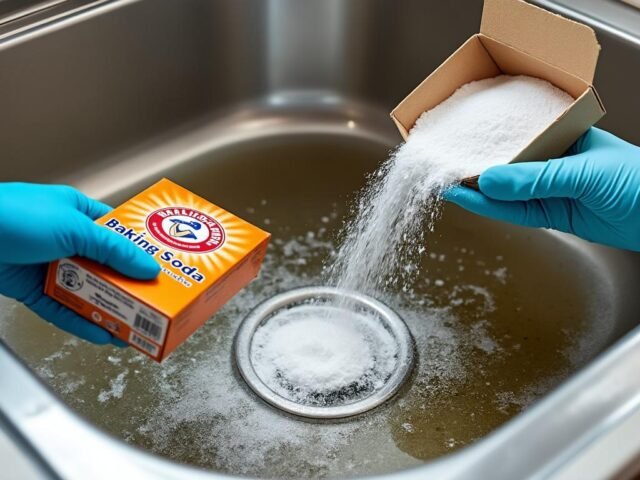 L’astuce de plombier pour déboucher un évier avec du bicarbonate