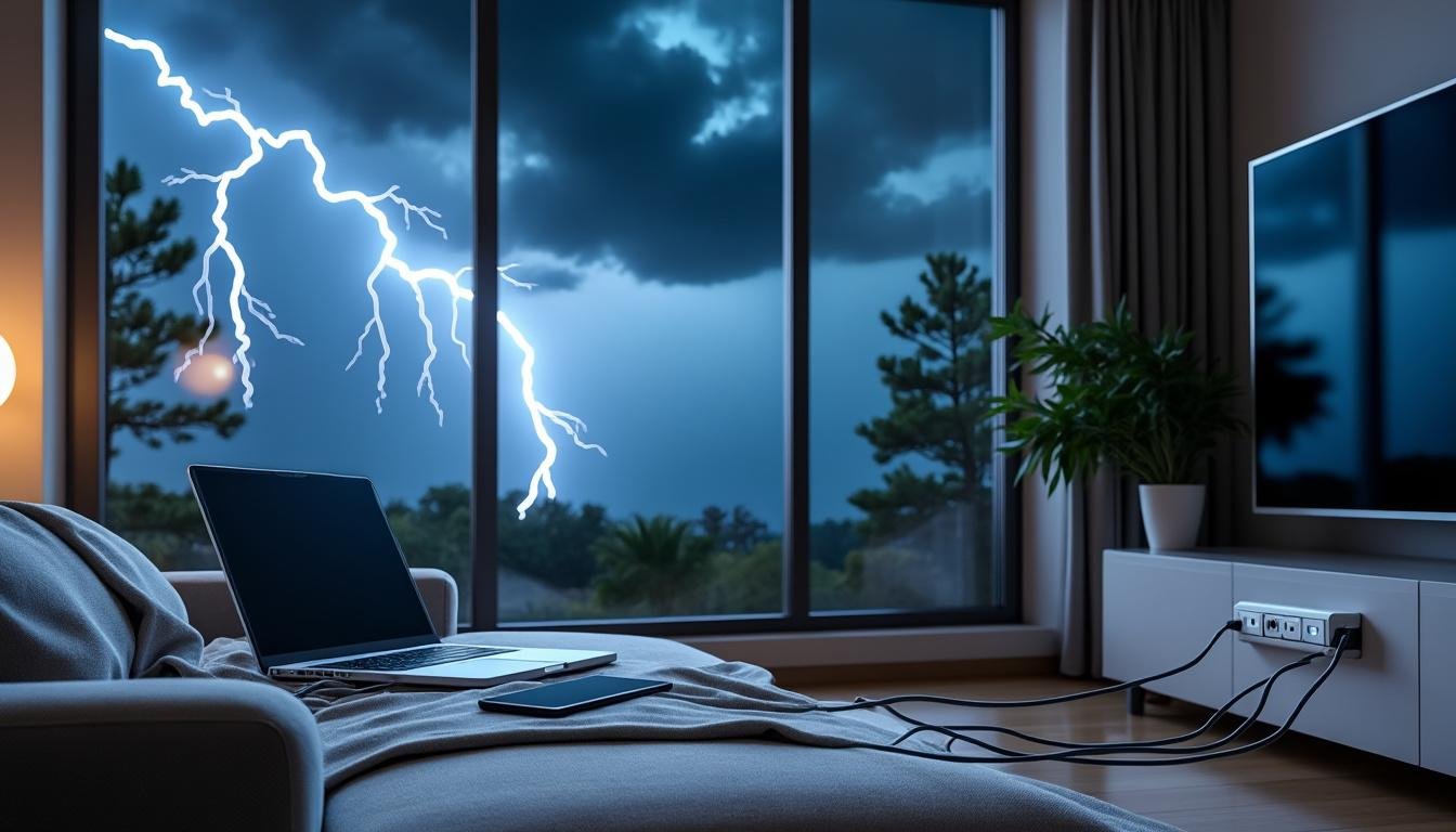découvrez des astuces simples et efficaces pour protéger vos appareils électroniques lors d’un orage et éviter les dégâts causés par la foudre.