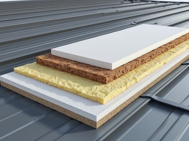 Quels isolants éviter sous une couverture métallique ?