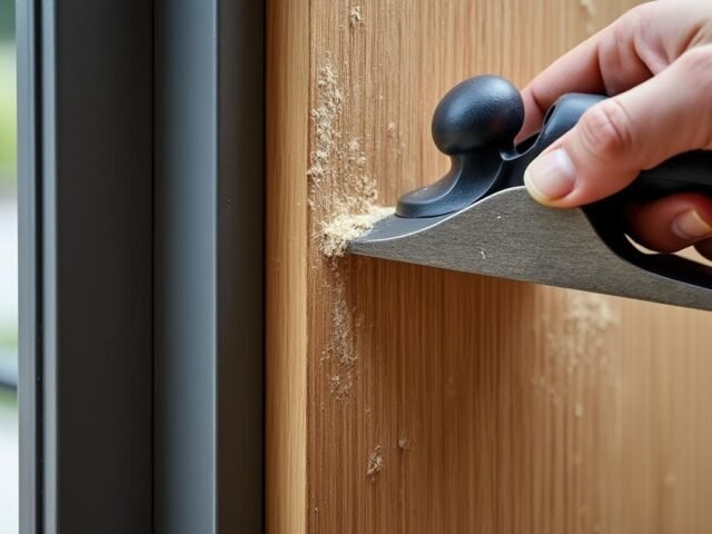 Porte d’entrée qui frotte : comment la raboter sans tout démonter