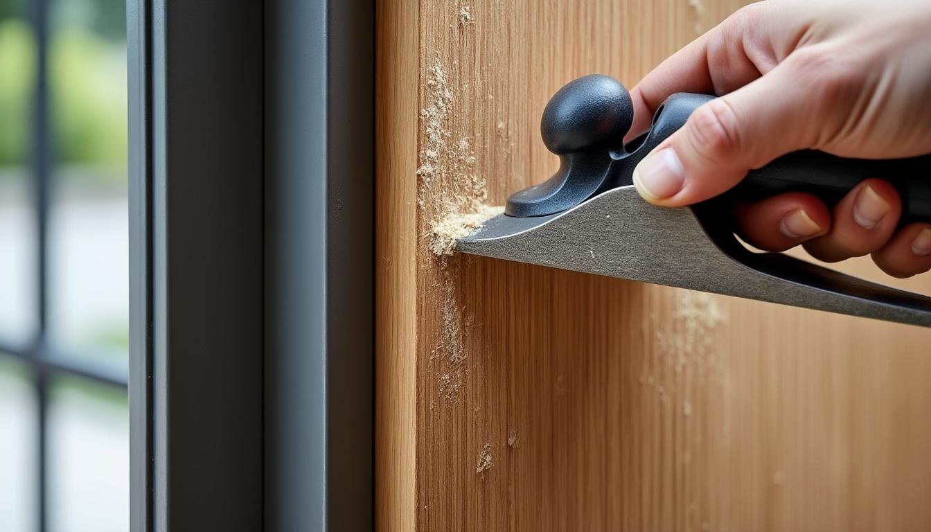 découvrez comment raboter facilement une porte d'entrée qui frotte, sans avoir à la démonter complètement, grâce à nos conseils pratiques et simples à suivre.