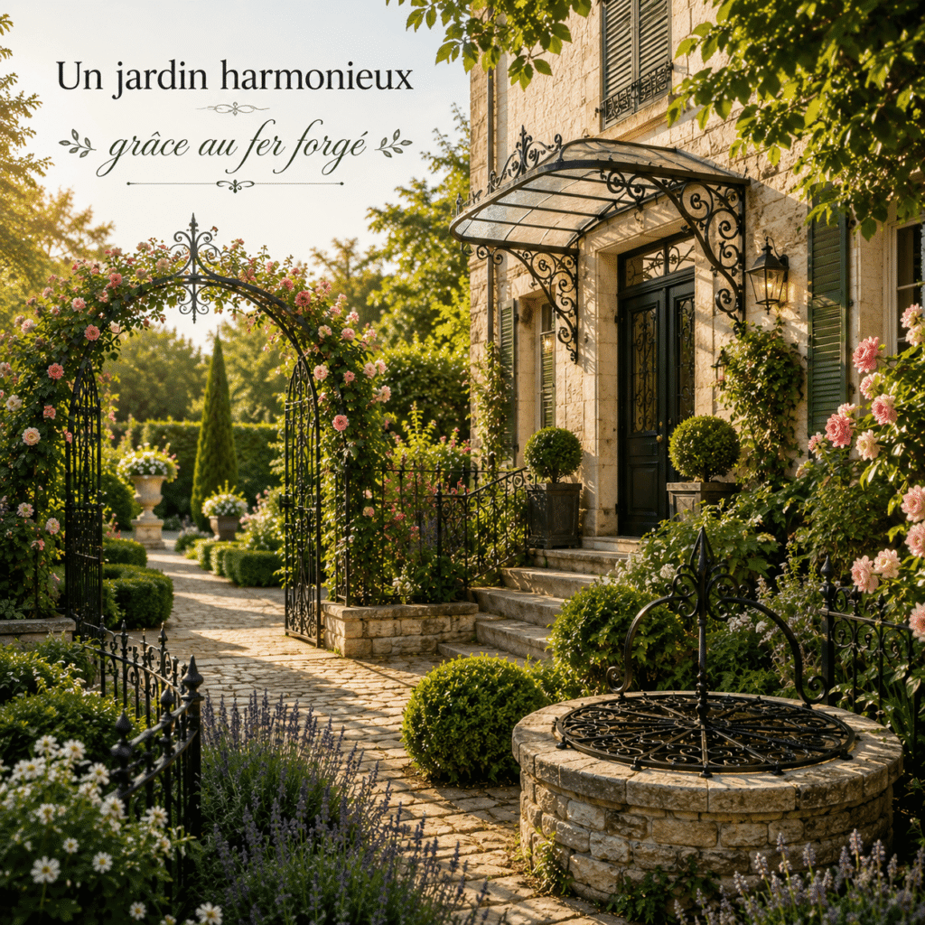 Un jardin romantique ensoleillé